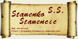 Stamenko Stamenčić vizit kartica